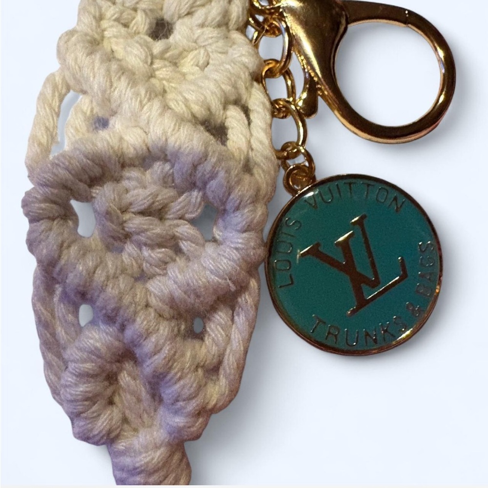 Louis Vuitton Gold and Teal Keychain - Picture 2 of 3